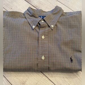Brown Check Button-Up Shirt
